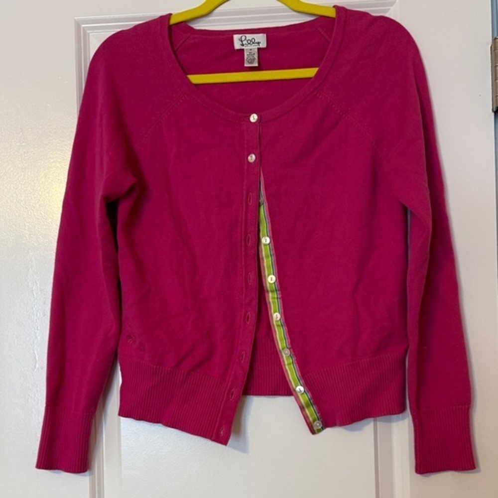 EUC Vintage Lilly Pulitzer Pink Cardigan Sweater